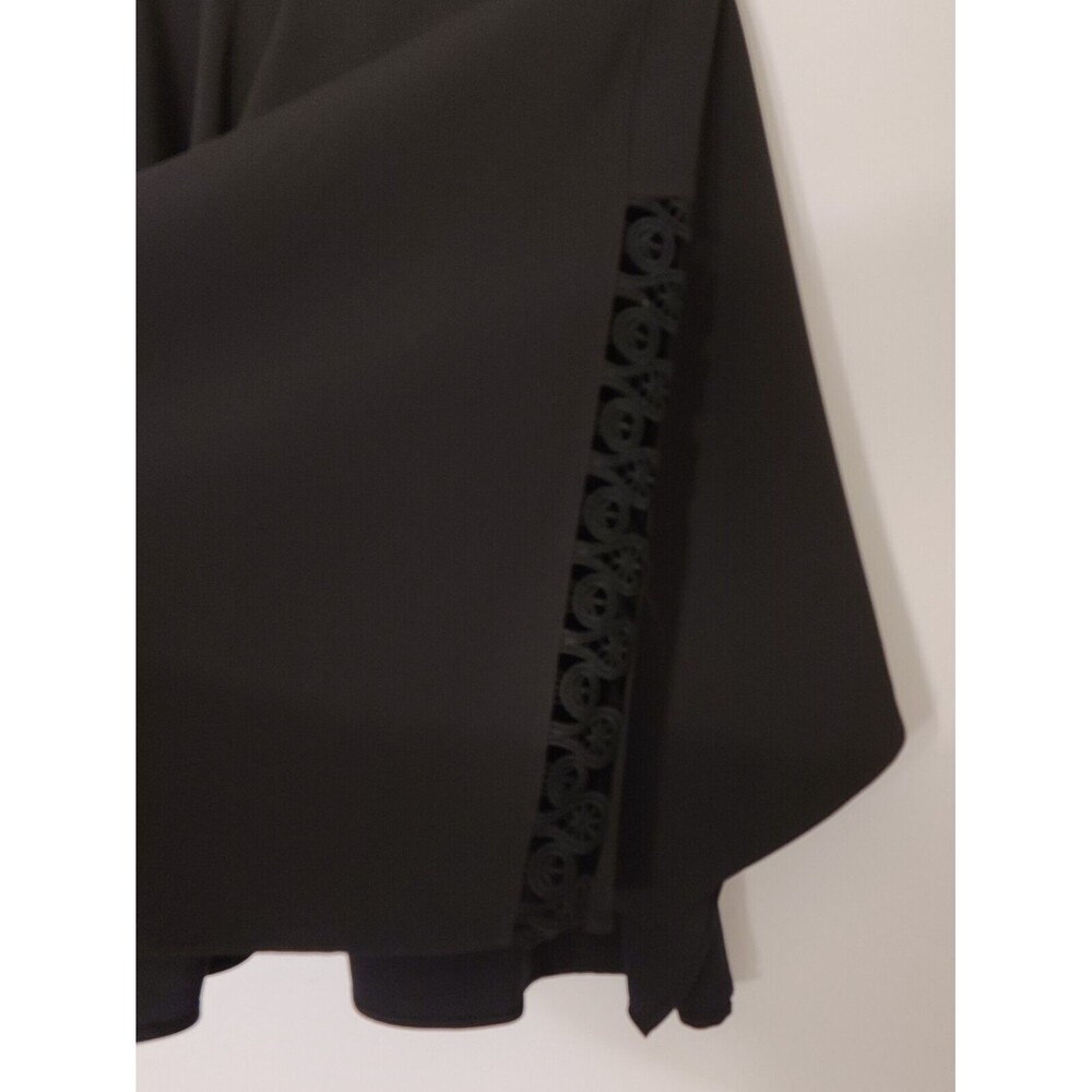 NWT $223 Yoana Baraschi Womens Size 4 Samba Flare Skirt Black Asymmetric Crochet - Picture 3 of 7